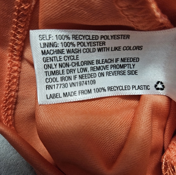 Women's Sleeveless Ruched Front Tiered Dress - Wild Fable PINK ZIG ZAG Size L - Picture 4 of 4